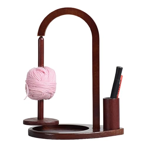 Bsbkoj Wool Jeanie Magnetic Yarn Holder, Wooden Yarn Dispenser, Rotating Yarn Knitting Holder, Anti-slip Yarn Dispenser, Yarn Crocheting Wood Holder, Yarn Storage Rack von Bsbkoj