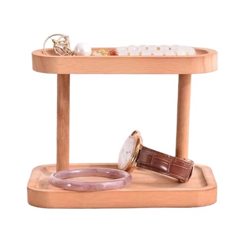 Kleines Holztablett, Schlüsselablage, Schmuck-Display-Tablett, Schreibtisch-Organizer-Tablett, Holz-Schlüsselanhänger-Halter, Halsketten-Armband- , Kommode, Schmucktablett, Holz-Schmuck-Organizer, von Bsbkoj