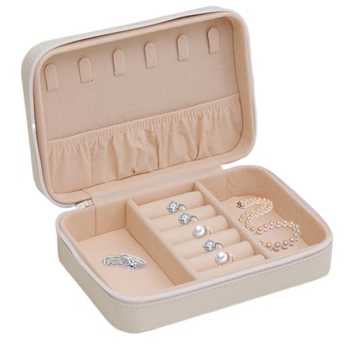 Travel Jewelry Box, Halskette, Organizer, Reiseetui, Schmuckschatulle, große Kapazität, Schmuck-Box, tragbar, Ring Organizer, Reise-Halsketten-Box von Bsbkoj