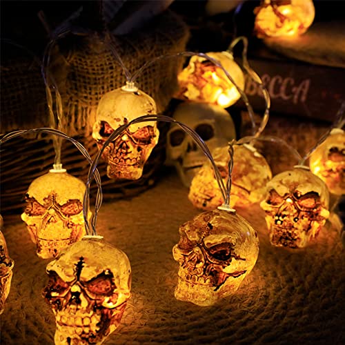 Halloween Lichterkette, Halloween KüRbis Deko Lichterkette FüR Innen Und AußEn, 3M 20 Leds KüRbis Ghost Licht Skelett Batteriebetrieben FüR Halloween Party HäUser Garten Festival Dekoration von Bseical