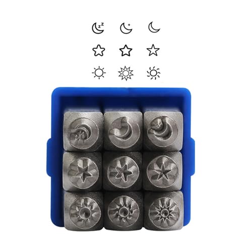 Celestials Designs Stahl Metallstempel Set Zum Basteln Und Personalisieren Von Schmuck Mit Sonne Mond Sternmustern von Btgghytr