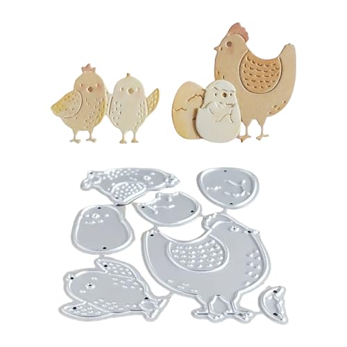 Oster-Huhn-Stanzformen, Prägeschablonen, Metall-Stanzschablonen, für Scrapbooking, Karten, Sammelalben, Dekoration von Btgghytr