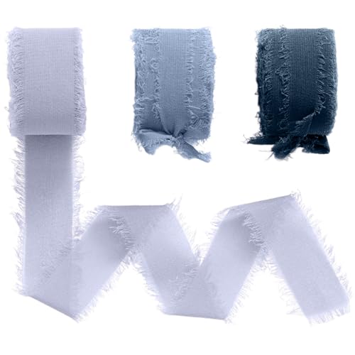 VZU 3 Pcs Schleifenband Blau, 40mm x 5m Chiffonband, Geschenkband Blau, Schleifenband Ostern, Dekoband für Hochzeiten, Geschenkverpackungen, Blumenarrangements, DIY Bastelprojekte, Einladungen VZU 3 Pcs Schleifenband Blau, 40mm x 5m Chiffonband, Geschenkband Blau, Schleifenband Ostern, Dekoband für Hochzeiten, Geschenkverpackungen, Blumenarrangements, DIY Bastelprojekte, Einladungen von Buaak