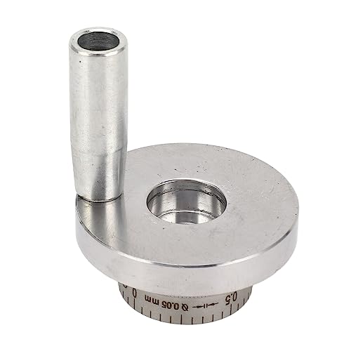 Drehmaschine Handrad, 58mm Aluminiumlegierung Handrad mit Kurbel, Zerlegen Langlebige Handrad Werkzeugmaschinen Handrad Maschinenzubehör 0–2 Mm Skala CJ18A 0618 für Fräsmaschine Schleifmaschine von Buachois