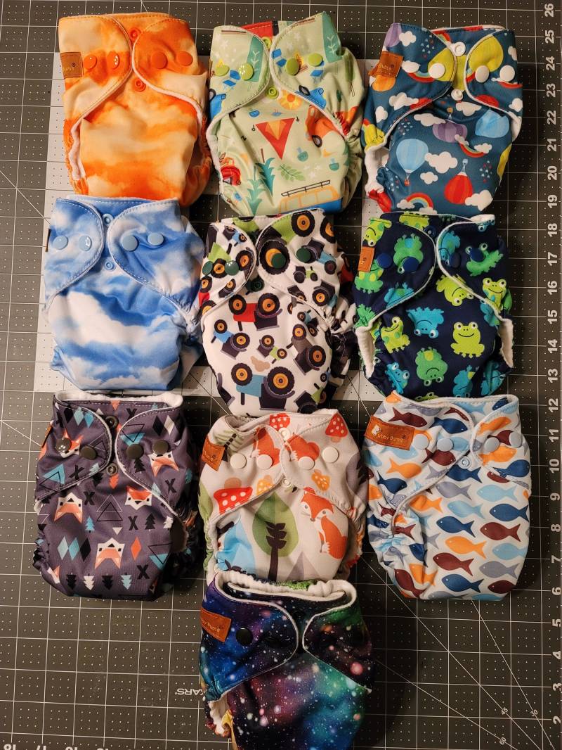 10 Outdoor Themed Aio Newborn Windeln von BubbyBums