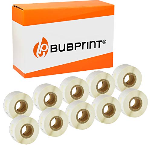 Bubprint 10 Etiketten kompatibel als Ersatz für Dymo 11352 S0722520 für Labelwriter 310 320 330 Turbo 400 Twin Turbo Duo 450 Twin-Turbo Duo SE450 25 mm x 54 mm von Bubprint