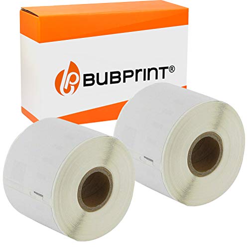 Bubprint 2 Etiketten kompatibel als Ersatz für Dymo 99015 S0722440 für Labelwriter 310 320 330 Turbo 400 Twin Turbo Duo 450 Twin-Turbo Duo SE450 54MM X 70MM Weiß von Bubprint