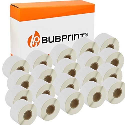 Bubprint 20 Etiketten kompatibel als Ersatz für Dymo 99018 S0722470 für Labelwriter 310 320 330 Turbo 400 Twin Turbo Duo 450 Twin Turbo Duo SE450 38MM X 190MM von Bubprint