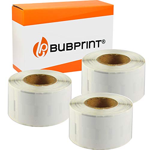 Bubprint 3 Etiketten kompatibel als Ersatz für Dymo 99012 S0722400 für Labelwriter 310 320 330 Turbo 400 Twin Turbo Duo 450 Twin-Turbo Duo SE450 36 x 89 mm Weiß von Bubprint