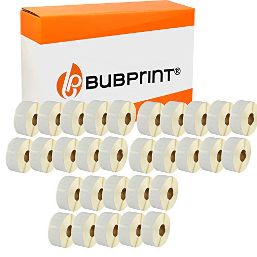 Bubprint 30 Etiketten kompatibel als Ersatz für Dymo 11355 S0722550 für Labelwriter 310 320 330 Turbo 400 Twin Turbo Duo 450 Twin Turbo Duo SE450 51x19mm Weiß von Bubprint