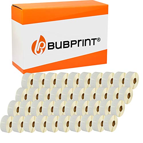 Bubprint 40 Etiketten kompatibel als Ersatz für Dymo 11355 S0722550 für Labelwriter 310 320 330 Turbo 400 Twin Turbo Duo 450 Twin-Turbo Duo SE450 51x19mm Weiß von Bubprint