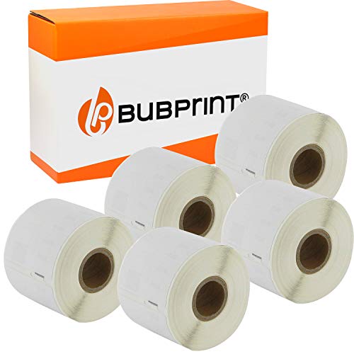 Bubprint 5 Etiketten kompatibel als Ersatz für Dymo 99015 S0722440 für Labelwriter 310 320 330 Turbo 400 Twin Turbo Duo 450 Twin-Turbo Duo SE450 54MM X 70MM Weiß von Bubprint