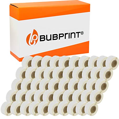 Bubprint 50 Etiketten kompatibel als Ersatz für Dymo 99017 S0722460 für Labelwriter 310 320 330 Turbo 400 Twin-Turbo Duo 450 Twin Turbo Duo SE450 12MM X 50MM von Bubprint