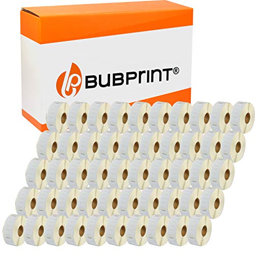 Bubprint 50 Etiketten kompatibel als Ersatz für Dymo 11352 S0722520 für Labelwriter 310 320 330 Turbo 400 Twin Turbo Duo 450 TwinTurbo Duo SE450 25 mm x 54 mm von Bubprint