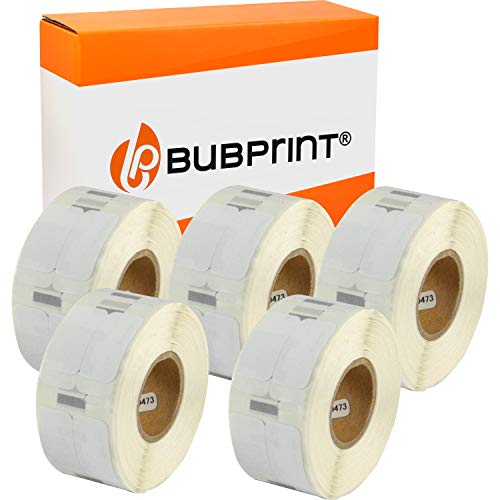 Bubprint 5 Etiketten kompatibel als Ersatz für Dymo 11353 S0722530 für Labelwriter 310 320 330 Turbo 400 Twin Turbo Duo 450 Twin-Turbo Duo SE450 25X13MM WEISS von Bubprint