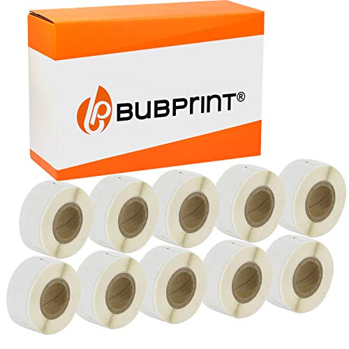 Bubprint 10 Etiketten kompatibel als Ersatz für Dymo 99017 S0722460 für Labelwriter 310 320 330 Turbo 400 Twin Turbo Duo 450 TwinTurbo Duo SE450 12MM X 50MM von Bubprint