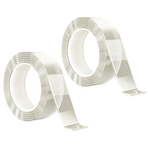 Doppelklebeband 6M, Doppelseitiges Klebeband Transparent, Nano Klebeband Wiederverwendbares Double Sided Tape, Entfernbares Keine Spuren Beidseitiges Klebeband für Teppichen, Fotowänden von Bubuny