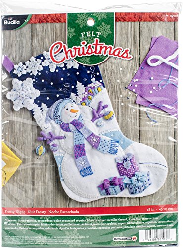 Bucilla 51992 Felt Applique Filzapplikationsset Frosty Night, Filz, Mehrfarbig, 29.84 x 22.86 x 3.81 cm von Bucilla