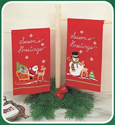 Bucilla - Seasons Greetings 82021 Gästehandtücher, Stickset, 1 Paar von Bucilla