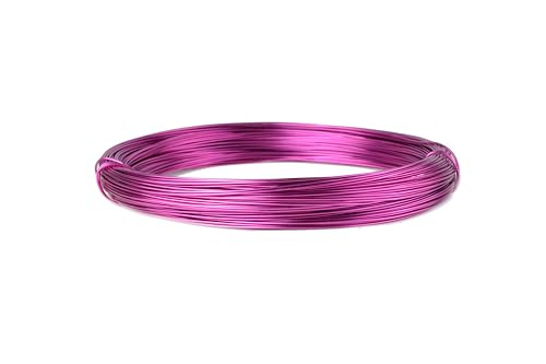 Aluminium-Draht, Ø 1 mm, 10 m oder 60 m Länge, verschiedenen Farben (Pink, 60m) von Buco der Draht