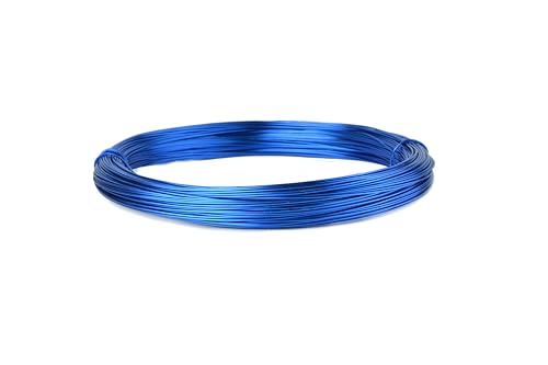 Aluminium-Draht, Ø 1 mm, 10 m oder 60 m Länge, verschiedenen Farben (Blau, 60m) von Buco der Draht