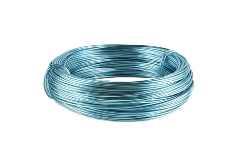 Aluminiumdraht Ø 2mm - 60m Ring in verschienden Farben. (Eisblau) von Buco der Draht