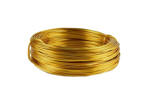 Aluminiumdraht Ø 2mm - 60m Ring in verschienden Farben. (Gold) von Buco der Draht