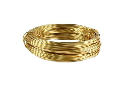 Aluminiumdraht Ø 2mm - 60m Ring in verschienden Farben. (Gold hell) von Buco der Draht