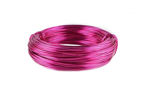 Aluminiumdraht Ø 2mm - 60m Ring in verschienden Farben. (Pink) von Buco der Draht