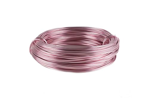 Aluminiumdraht Ø 2mm - 60m Ring in verschienden Farben. (Rosa) von Buco der Draht