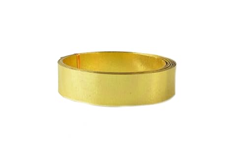 Aluminiumdraht flach geprägt Ø 5mm/15mm/30mm in verschiedenen Farben (Gold, Ø 30mm breit - 3m lang) von Buco der Draht