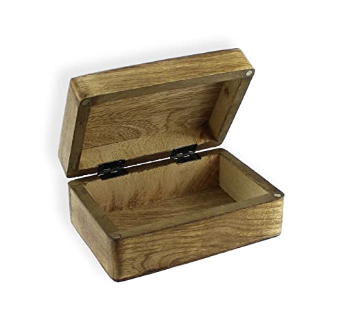 Budawi® Holztruhe Holzbox aus Mangoholz braun mit Magnetverschluss Schatulle Schmuckschatulle von Budawi