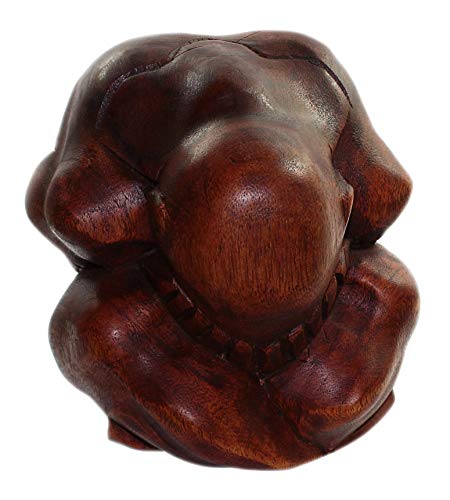 Budawi® Yogafigur Yogiman in Meditationshaltung Höhe ca. 15 cm Holzskulptur Holzfigur von Budawi