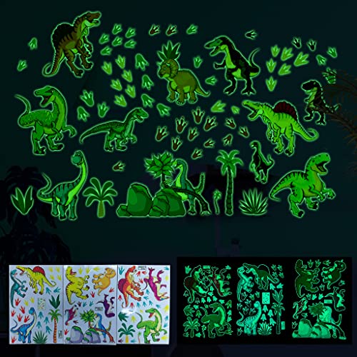 Buer Homie Glow in the Dark Wandaufkleber für Kinder, Dinosaurier von Buer Homie