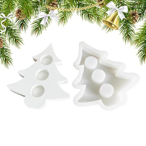 Buerfu Weihnachtskerzenhalterform, Kerzenhalterform | Weihnachtsbaum-Harzformen - Harzgussformen, Zementornamentherstellungsformen, Bastelbedarf, Gipsform von Buerfu