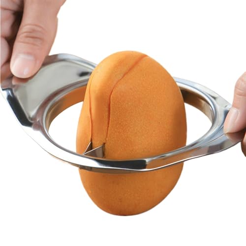 Mangoschneider - Mangoteiler Mango Slicer Schält Entkernt,Edelstahl Mango-Depitter-Trennschneider Und Teilt Die Mango In Sekunden von Buerfu