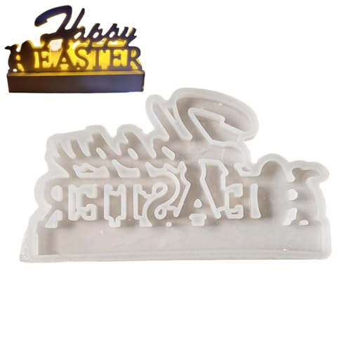 Silikonformen Gießformen Ostern, Silikonform Ostern Hase Silikon Gießform Ostern,silikonformen Gießformen Kerzenhalter Ostern,Ostern Silikon Mit Alphabet-Designs Für Kerzen Handwerk O-ster von Buerfu