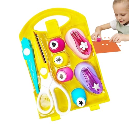 Stanzer Papierstanzer Motivstanzer Papier Ausstanzer Stanzer,Motivlocher Für Kinder, Blätter, Herz, Stern, Basteln, Scrapbook-Stanzen von Buerfu