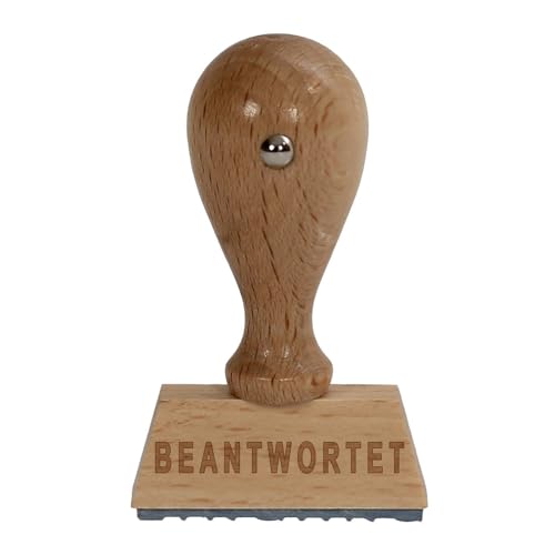 Bütic Business Holzstempel/Büro Stempel HS4010 mit Beschriftung oder Wunschtext, Stempeltext:B E A N T W O R T E T von Bütic GmbH