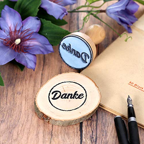 Bütic Danke-Stempel Holzstempel Rundstempel, Stempeltext:Danke, Durchmesser:Ø 20mm von Bütic GmbH