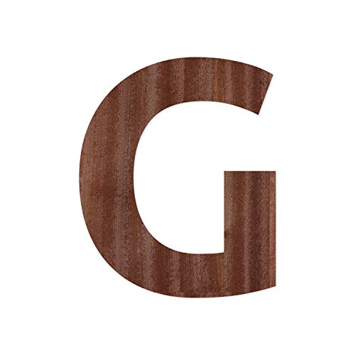 Bütic GmbH Holz Buchstaben aus dunklem Echtholzfurnier - Ubuntu - Wunschtext/Schriftzug mit Größenauswahl, Größe:10cm, Buchstaben:großes G von Bütic GmbH