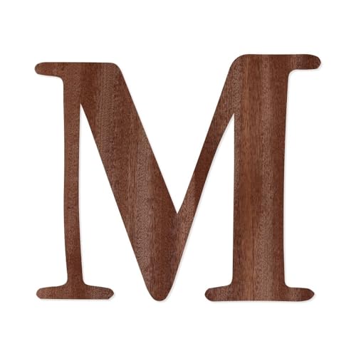 Bütic GmbH Holz-Furnier Buchstaben - Magnolia - Schriftzug aus dunklem 0,6mm Echtholzfurnier - Größenauswahl, Größe:15cm, Buchstaben:großes M von Bütic GmbH