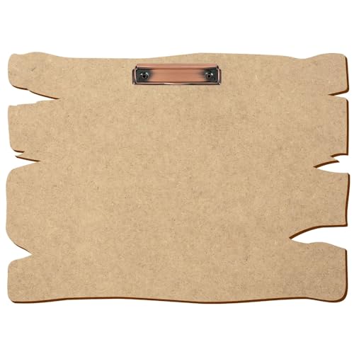 Bütic Holz MDF/HDF Klemmbrett Holzbrettform Clipboard A3 A4 A5 A6, Format:A3 quer, Klemme:Bügelklemme Kupfer von Bütic GmbH