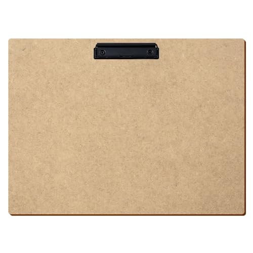 Bütic HDF/MDF Klemmbrett Standardform für DIN A3 A4 A5 A6 Clipboard aus 3mm starkem HDF, Format:A3 quer, Klemme:Bügelklemme schwarz von Bütic GmbH