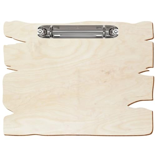 Bütic Holz Ringbuchbrett Holzbrettform farbig - für DIN A3 A4 A5 aus 3mm Birkensperrholz und mit widerstandsfähigem Klarlack versiegelt, Format:A5 quer, Farbe:Birke Natur von Bütic GmbH