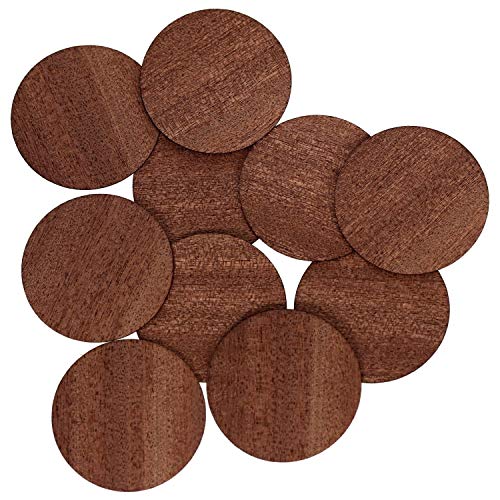 Echt Holz Furnier Kreise dunkel - Holzscheiben - Ø 1-10cm Streudeko Basteln Deko, Größe:Kreise 10cm, Pack mit:10 Stück von Bütic GmbH