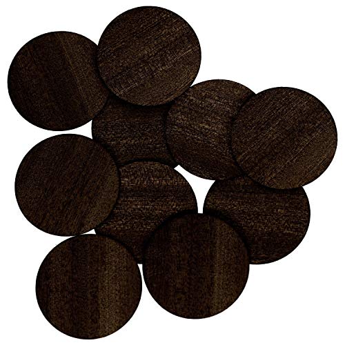 Echt Holz Furnier Kreise dunkelbraun - Holzscheiben - Ø 1-10cm Streudeko Basteln Deko, Pack mit:10 Stück, Größe:Kreise 5cm von Bütic GmbH