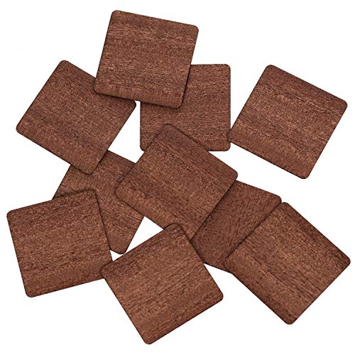 Echt Holz Furnier Quadrate dunkel mit gerundeten Ecken 1-10cm Basteln Deko, Pack mit:10 Stück, Höhe x Breite:10x10cm von Bütic GmbH