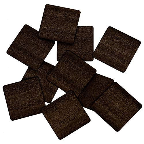 Echt Holz Furnier Quadrate dunkelbraun mit gerundeten Ecken 1-10cm Basteln Deko, Pack mit:25 Stück, Höhe x Breite:2x2cm von Bütic GmbH