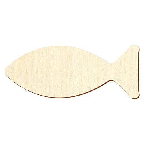 Einfacher Holz Fisch - Deko Basteln 3-50cm, Pack mit:1 Stück, Breite:18cm breit von Bütic GmbH